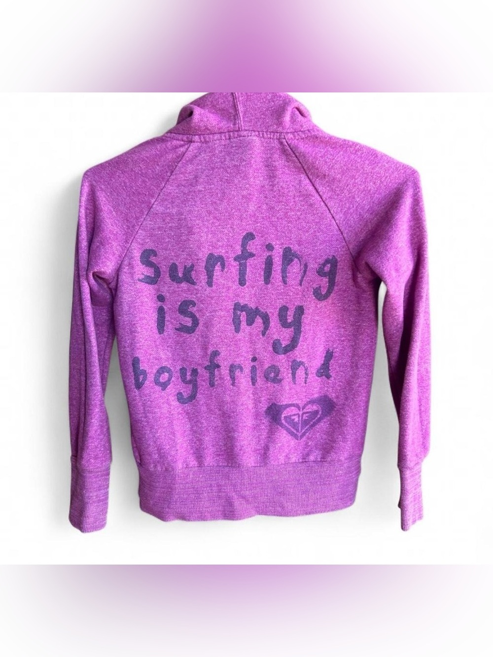 Roxy Girls Pink/Magenta 'Surfing Is My Boyfriend' Hoodie